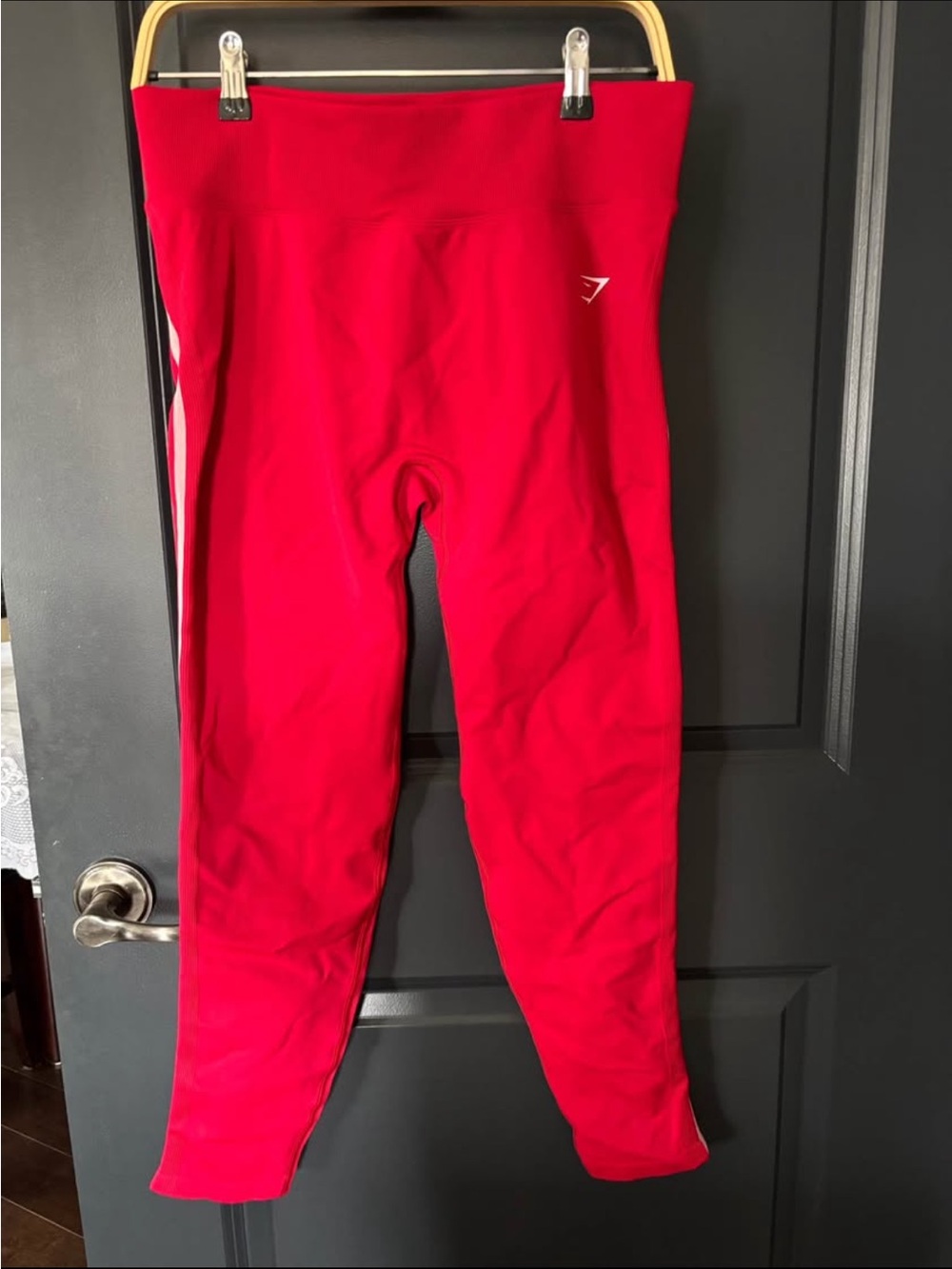 Gymshark Red High-Waist Athletic Leggings